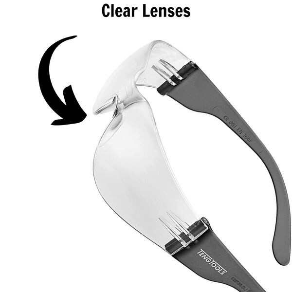 SAFETY GLASSES CLEAR LENS ANTI FOG SCRATCH RESISTANT